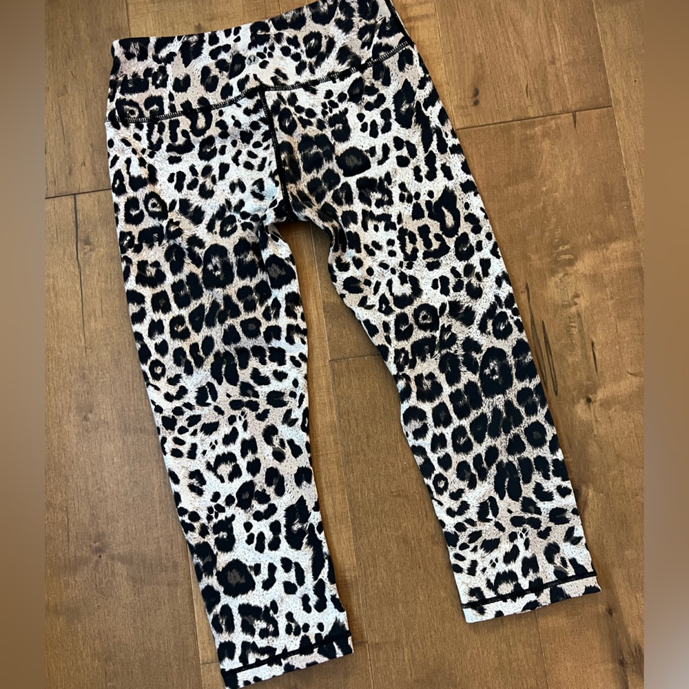 Lululemon Wunder Under Cropped Leopard Print Leggings 4